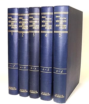 Wörterbuch der Aegyptischen [Ägyptischen] Sprache, I-V. [5 VOLUMES. FIRST EDITION].