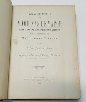 Immagine del venditore per Lecciones de mquinas de vapor venduto da Librera Mamut