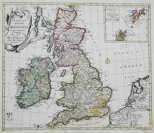 Antique Map BRITISH ISLES, Britain, Leonhard Euler original c1760