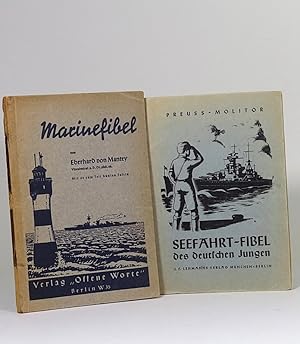 Imagen del vendedor de Marinefibel. Mit 44 zum Teil bunten Tafeln. [ADDED:] Seefahrt-Fibel des Deutschen Jungen. Mit 100 Abbildungen und 4 fabrigen Tafeln (Incomplete). [LOT OF 2 BOOKS]. a la venta por Librarium of The Hague