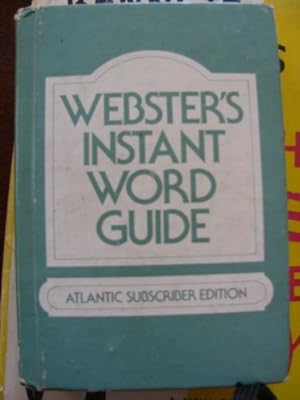 Seller image for Websters Instant Word Guide for sale by -OnTimeBooks-