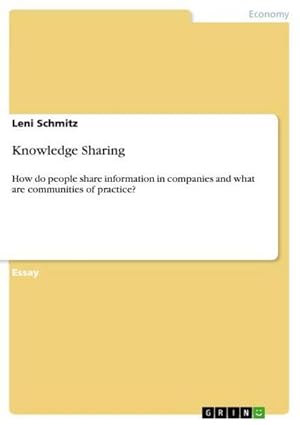 Immagine del venditore per Knowledge Sharing venduto da BuchWeltWeit Ludwig Meier e.K.