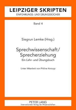 Seller image for Sprechwissenschaft/Sprecherziehung for sale by BuchWeltWeit Ludwig Meier e.K.