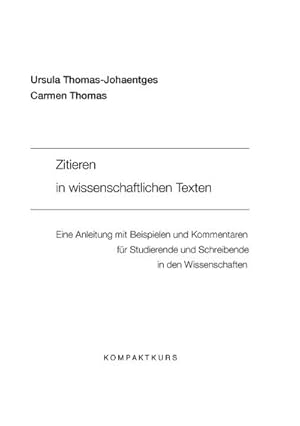 Seller image for Zitieren in wissenschaftlichen Texten for sale by BuchWeltWeit Ludwig Meier e.K.