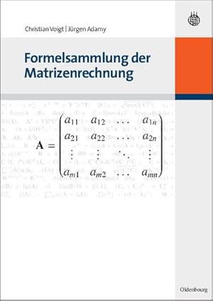 Bild des Verkufers fr Formelsammlung der Matrizenrechnung zum Verkauf von BuchWeltWeit Ludwig Meier e.K.