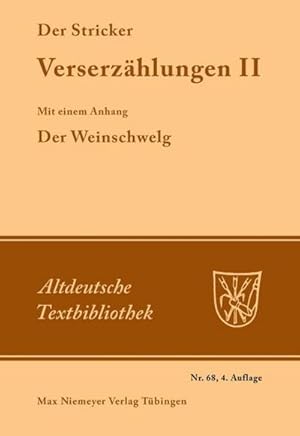 Seller image for Verserzhlungen II for sale by BuchWeltWeit Ludwig Meier e.K.