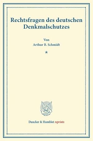 Seller image for Rechtsfragen des deutschen Denkmalschutzes. for sale by BuchWeltWeit Ludwig Meier e.K.