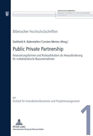 Imagen del vendedor de Public Private Partnership a la venta por BuchWeltWeit Ludwig Meier e.K.