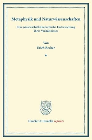 Seller image for Metaphysik und Naturwissenschaften for sale by BuchWeltWeit Ludwig Meier e.K.