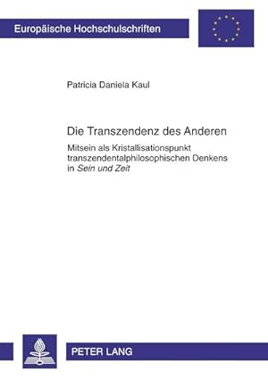 Bild des Verkufers fr Kaul, P: Transzendenz des Anderen zum Verkauf von BuchWeltWeit Ludwig Meier e.K.