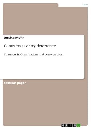 Seller image for Contracts as entry deterrence for sale by BuchWeltWeit Ludwig Meier e.K.