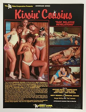 Kissin' Cousins - The LA Video Corp - Showcase Series - Porn Movie Advertisement - Single Sheet P...
