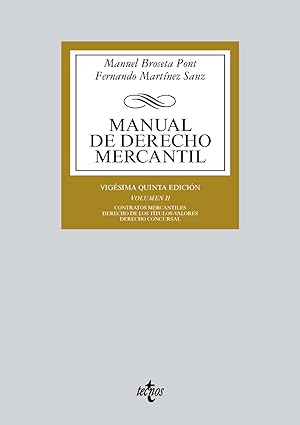 Image du vendeur pour MANUAL DE DERECHO MERCANTIL mis en vente par LIBRERA OESTE