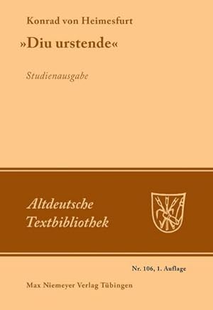 Image du vendeur pour Diu urstende mis en vente par BuchWeltWeit Ludwig Meier e.K.