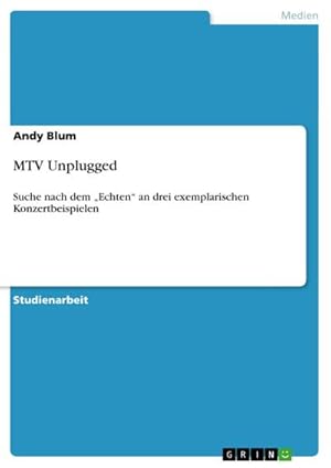Seller image for MTV Unplugged for sale by BuchWeltWeit Ludwig Meier e.K.
