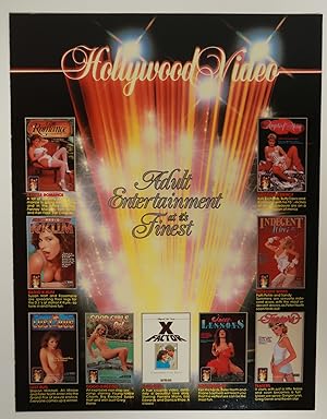 Hollywood Video - Adult Entertainment at It's Finest - 1986 - Porn Movie Advertisement - Promotio...