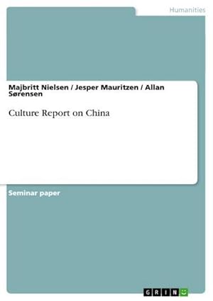 Seller image for Culture Report on China for sale by BuchWeltWeit Ludwig Meier e.K.