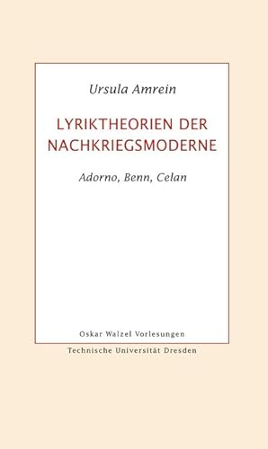 Immagine del venditore per Lyriktheorien der Nachkriegsmoderne venduto da BuchWeltWeit Ludwig Meier e.K.