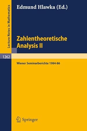 Seller image for Zahlentheoretische Analysis II for sale by BuchWeltWeit Ludwig Meier e.K.