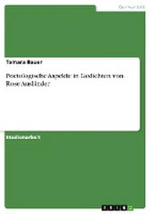 Seller image for Poetologische Aspekte in Gedichten von Rose Auslnder for sale by BuchWeltWeit Ludwig Meier e.K.