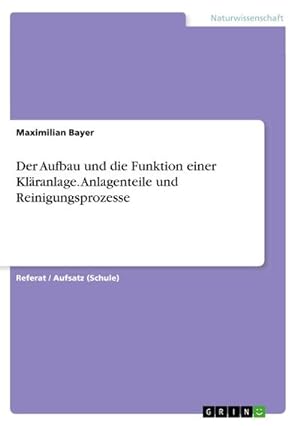 Seller image for Der Aufbau und die Funktion einer Klranlage. Anlagenteile und Reinigungsprozesse for sale by BuchWeltWeit Ludwig Meier e.K.