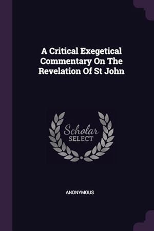 Bild des Verkufers fr A Critical Exegetical Commentary On The Revelation Of St John zum Verkauf von moluna