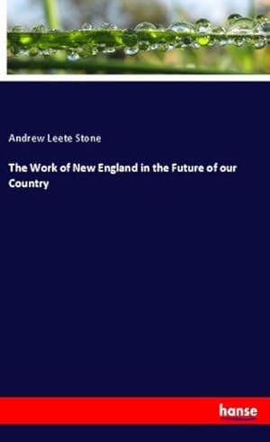 Seller image for The Work of New England in the Future of our Country for sale by BuchWeltWeit Ludwig Meier e.K.