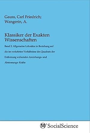 Imagen del vendedor de Klassiker der Exakten Wissenschaften a la venta por BuchWeltWeit Ludwig Meier e.K.