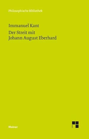 Seller image for Der Streit mit Johann August Eberhard for sale by BuchWeltWeit Ludwig Meier e.K.