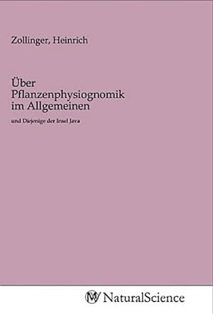 Seller image for ber Pflanzenphysiognomik im Allgemeinen for sale by BuchWeltWeit Ludwig Meier e.K.