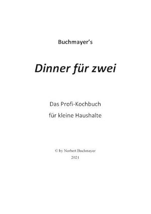 Seller image for Dinner fr zwei for sale by BuchWeltWeit Ludwig Meier e.K.