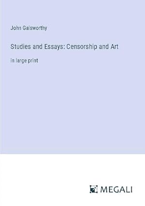 Seller image for Studies and Essays: Censorship and Art for sale by BuchWeltWeit Ludwig Meier e.K.