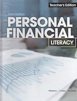 Imagen del vendedor de Personal Financial Literacy (Third Edition) *Teachers Edition a la venta por Goodwill Industries of VSB