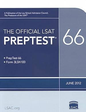 Image du vendeur pour The Official LSAT PrepTest 66: (June 2012 LSAT) mis en vente par Reliant Bookstore