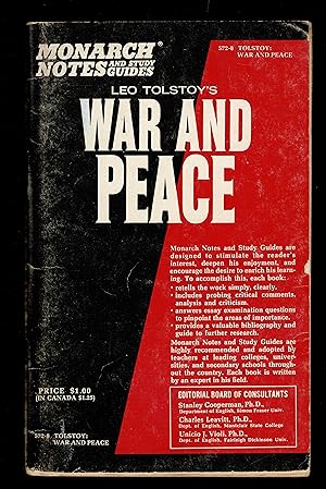 War And Peace (Monarch Notes & Study Guides); Monarch Notes And Study Guides - 572-8