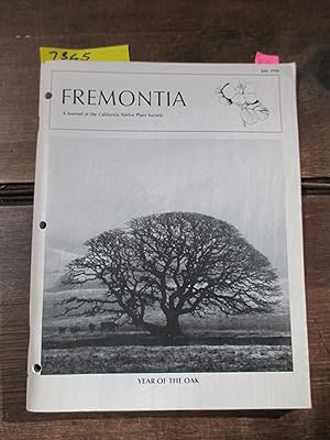 Seller image for Fremontia A Journal of the California Native Plant Society for sale by Stillwaters Environmental Ctr of the Great Peninsula Conservancy