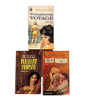 Image du vendeur pour Early Lesbian Pulp Collection of 3 books by Kimberly Kemp: Illicit Interlude, Pleasant Company, and Voluptuous Voyage mis en vente par Max Rambod Inc