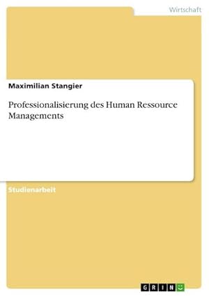 Image du vendeur pour Professionalisierung des Human Ressource Managements mis en vente par Smartbuy