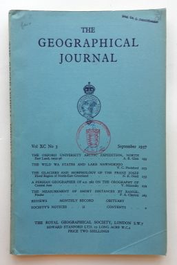 The Geographical Journal - Vol. 90, No. 3 / September 1937 (Einzelheft / single copy)