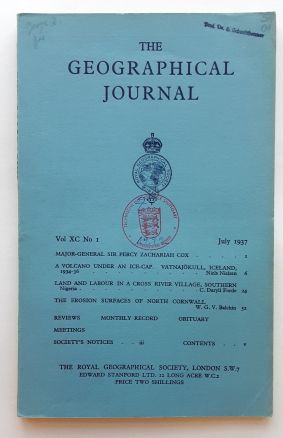 The Geographical Journal - Vol. 90, No. 1 / July 1937 (Einzelheft / single copy)