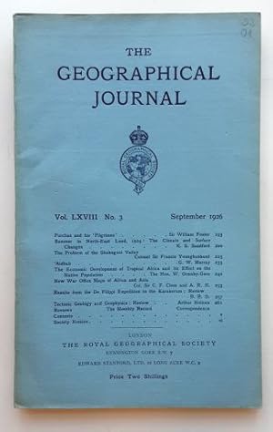 The Geographical Journal - Vol. 68, No. 3 / September 1926 (Einzelheft / single copy)