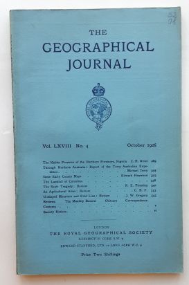 The Geographical Journal - Vol. 68, No. 4 / October 1926 (Einzelheft / single copy)