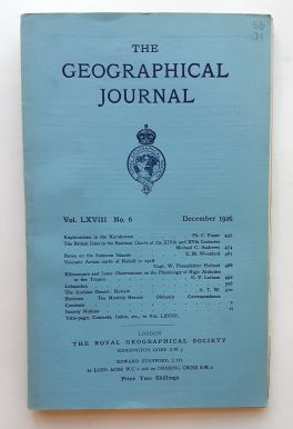 The Geographical Journal - Vol. 68, No. 6 / December 1926 (Einzelheft / single copy)