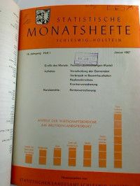 Statistische Monatshefte Schleswig-Holstein. - 20. Jg. / 1968 (Jg.-Bd.)