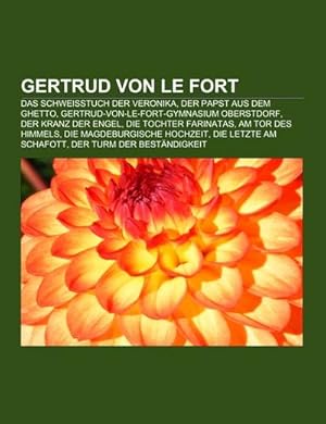 Seller image for Gertrud von le Fort for sale by BuchWeltWeit Ludwig Meier e.K.