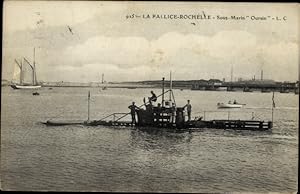 Ansichtskarte / Postkarte Französisches U Boot Oursin, La Pallice Rochelle, französische Marine