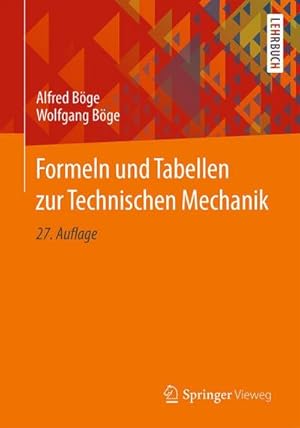 Seller image for Formeln und Tabellen zur Technischen Mechanik for sale by BuchWeltWeit Ludwig Meier e.K.