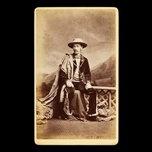 Image du vendeur pour Studio portrait of a man in fancy (or stage) costume, dressed as an Argentinian gaucho. Melbourne, 1880. mis en vente par Douglas Stewart Fine Books