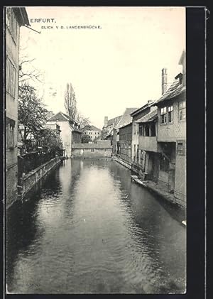 Ansichtskarte Erfurt, Blick v. d. Langenbrücke