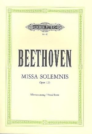 Image du vendeur pour Missa solemnis D-Dur op. 123 mis en vente par BuchWeltWeit Ludwig Meier e.K.